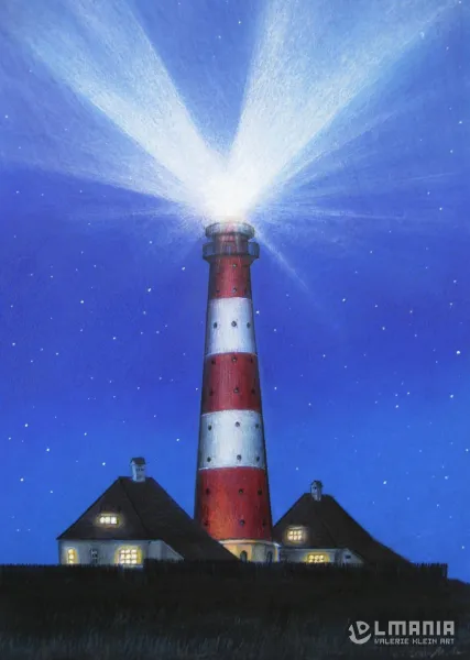 Lighthouse Westerheversand at Night Lighthouse Westerheversand at Night